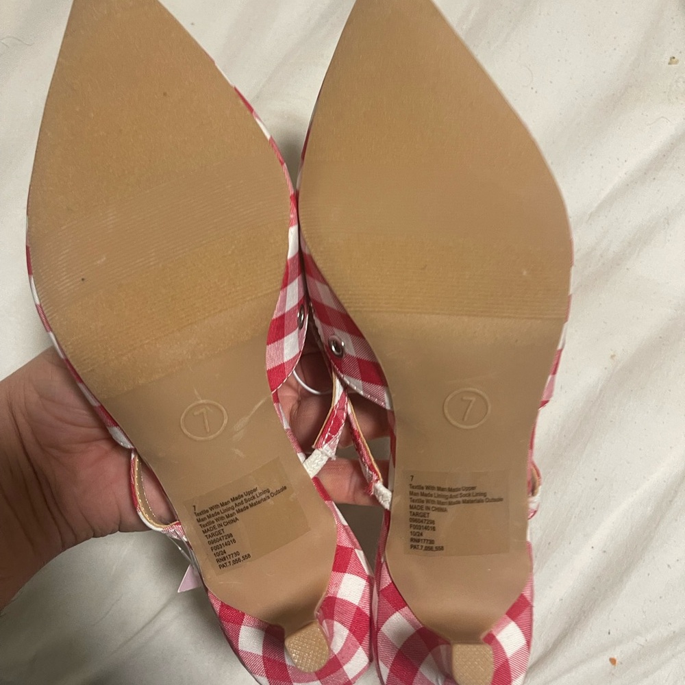 Wild Fable Red Gingham Women's Shoes - Picture 5 of 8